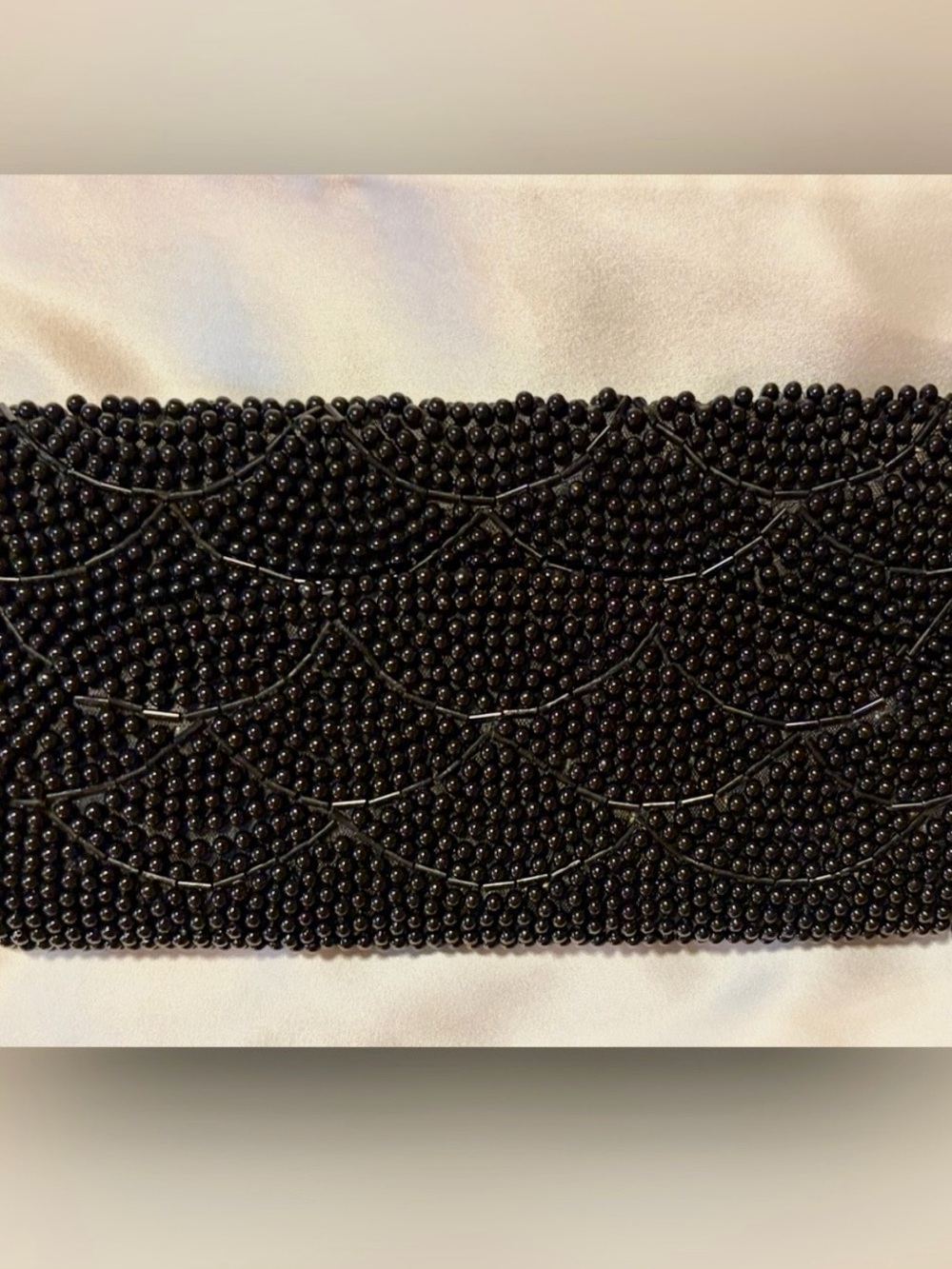 Vintage Black Beaded Evening Clutch - Hong Kong